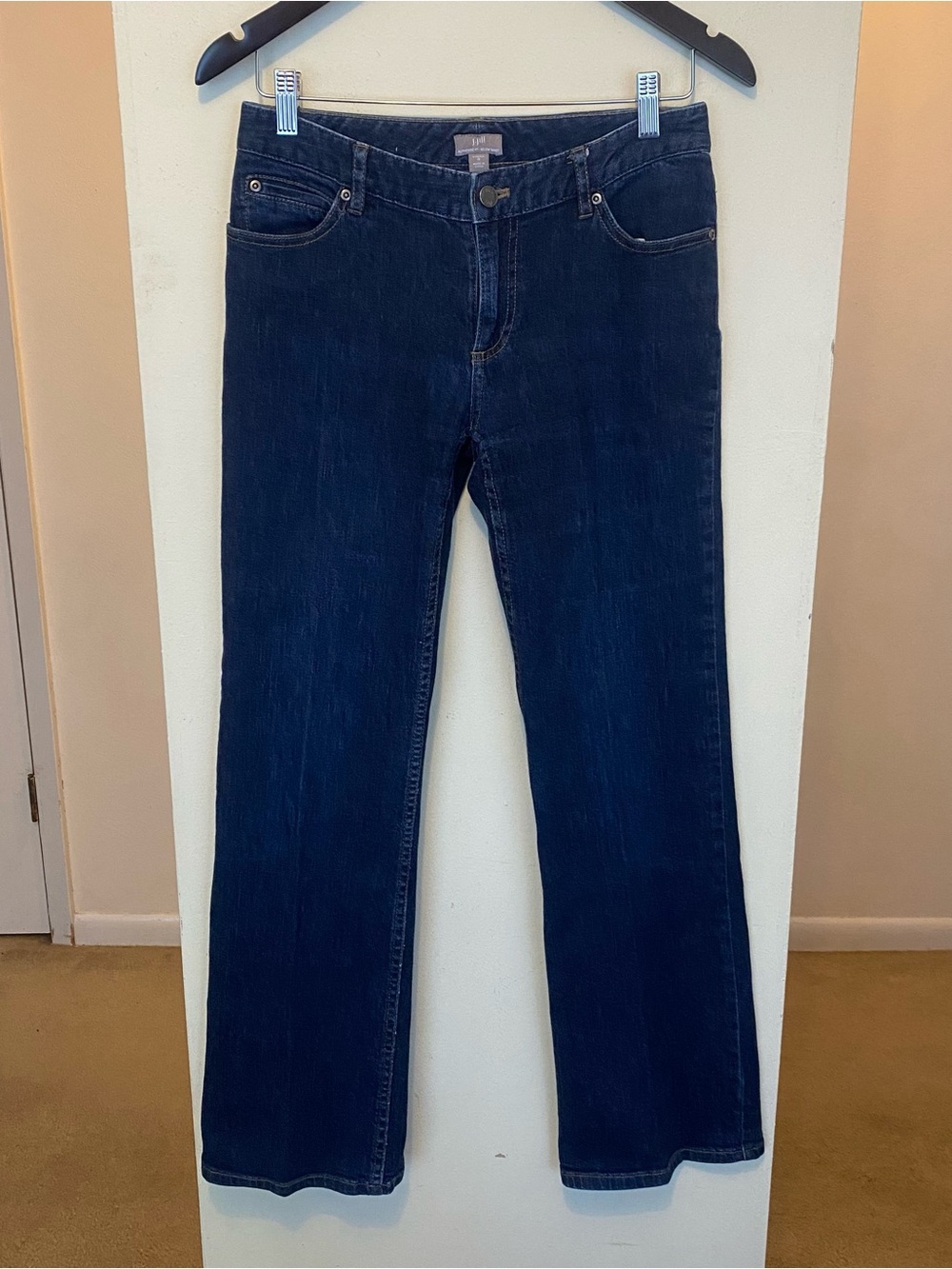 J Jill Low Rise Authentic Fit Jeans Womens Size 4 Stretch Blue Denim Below Waist